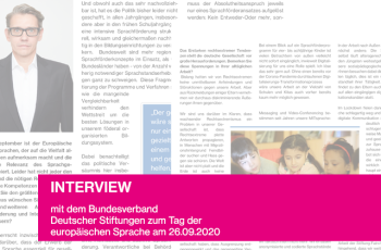 Vollständiges Interview zu Sprachförderung und Integration mit dem Bundesverband Deutscher Stiftungen