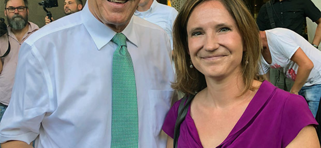 Vorstandsvorsitzende Dr. Verena Schöwel mit Winfried Kretschmann